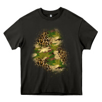 Asphalt camouflage and leopard patch  1 Heavy Core Tee - BundleAndBundleShop