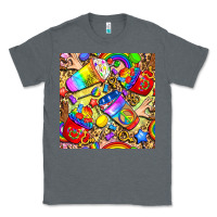 Charcoal Heather lgbtq pride coffee cups with leopard seamless pattern bbs Classic Tee - BundleAndBundleShop