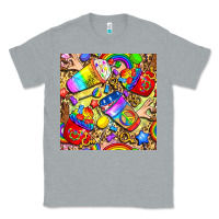 Heather Grey lgbtq pride coffee cups with leopard seamless pattern bbs Classic Tee - BundleAndBundleShop