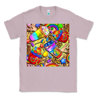 Lilac lgbtq pride coffee cups with leopard seamless pattern bbs Classic Tee - BundleAndBundleShop