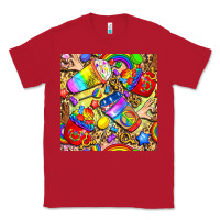 Red lgbtq pride coffee cups with leopard seamless pattern bbs Classic Tee - BundleAndBundleShop