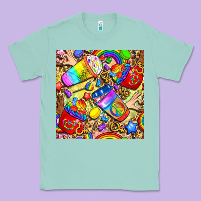 Lgbtq Pride Coffee Cups With Leopard Seamless Pattern Bbs Classic Tee Designed By Bundleandbundleshop