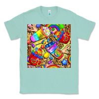 Seafoam lgbtq pride coffee cups with leopard seamless pattern bbs Classic Tee - BundleAndBundleShop