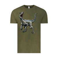 Vintage Olive Velociraptor Vintage Tee - LillyAllenDesigns