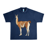 Navy guanaco llama Urban Heavy Tee - LillyAllenDesigns