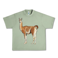 Oil Green guanaco llama Urban Heavy Tee - LillyAllenDesigns