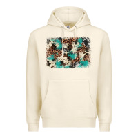 Tofu turquoise glitter cowhide background Premium Hoodie - BarkalooDesign