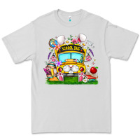 Dove Grey Easter School Bus Premium Tee - CowhideDigitalArt