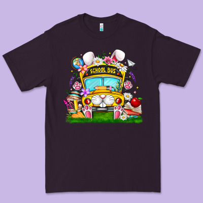 Easter School Bus Premium Tee Designed By Cowhidedigitalart