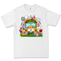 White Easter School Bus Premium Tee - CowhideDigitalArt