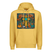Antique Gold fall cross tumbler Premium Hoodie - RanaPortraitStore