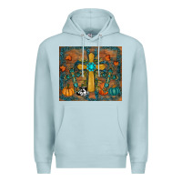 Blue Mist fall cross tumbler Premium Hoodie - RanaPortraitStore