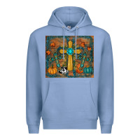 Colony Blue fall cross tumbler Premium Hoodie - RanaPortraitStore