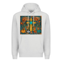 Dove Grey fall cross tumbler Premium Hoodie - RanaPortraitStore
