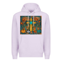 Lilac fall cross tumbler Premium Hoodie - RanaPortraitStore