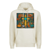 Oatmeal Heather fall cross tumbler Premium Hoodie - RanaPortraitStore