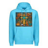 Ocean Blue fall cross tumbler Premium Hoodie - RanaPortraitStore