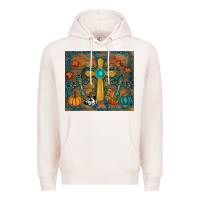 Pale Pink fall cross tumbler Premium Hoodie - RanaPortraitStore