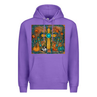 Purple fall cross tumbler Premium Hoodie - RanaPortraitStore