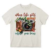 Cream When Life Gets Blurry Adjust Your Focus Vintage Camera Heavy Core Tee - FaDigitalArtStudio