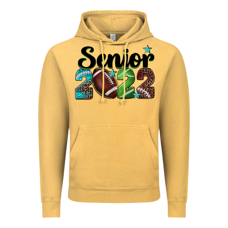 Football Senior 2022 Vintage Hoodie by BarkalooDesign | Teevron