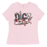 Bubblegum Pink nice nurse Ladies Tee - SublimationCraftShop