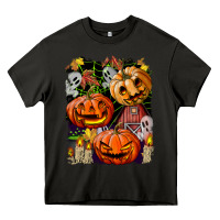 Asphalt Halloween Pumpkins Heavy Core Tee - BundleAndBundleShop