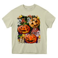 Mossy Halloween Pumpkins Heavy Core Tee - BundleAndBundleShop