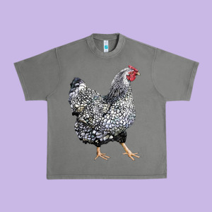 Wyandotte Chicken Urban Heavy Tee Designed By Lillyallendesigns