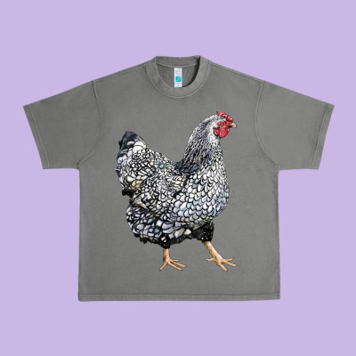 Wyandotte Chicken Urban Heavy Tee Designed By Lillyallendesigns