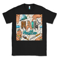 Black hail hustler and nail art hands with glitter polish seamless pattern b Classic Tee - BundleAndBundleShop