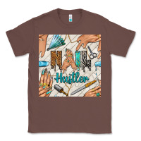 Chestnut hail hustler and nail art hands with glitter polish seamless pattern b Classic Tee - BundleAndBundleShop