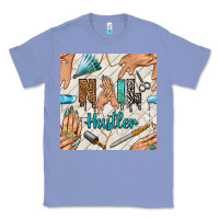 Colony Blue hail hustler and nail art hands with glitter polish seamless pattern b Classic Tee - BundleAndBundleShop