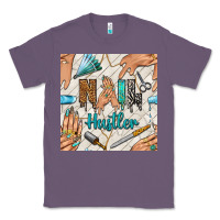 Lavender hail hustler and nail art hands with glitter polish seamless pattern b Classic Tee - BundleAndBundleShop