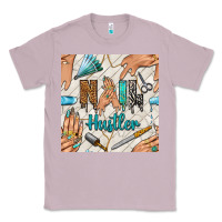 Lilac hail hustler and nail art hands with glitter polish seamless pattern b Classic Tee - BundleAndBundleShop
