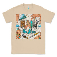 Mushroom hail hustler and nail art hands with glitter polish seamless pattern b Classic Tee - BundleAndBundleShop