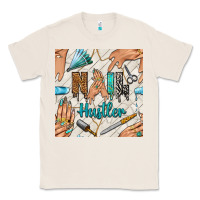 Natural hail hustler and nail art hands with glitter polish seamless pattern b Classic Tee - BundleAndBundleShop