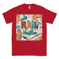 Red hail hustler and nail art hands with glitter polish seamless pattern b Classic Tee - BundleAndBundleShop