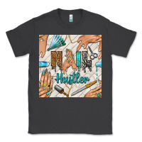 Smoke hail hustler and nail art hands with glitter polish seamless pattern b Classic Tee - BundleAndBundleShop