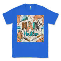 True Royal hail hustler and nail art hands with glitter polish seamless pattern b Classic Tee - BundleAndBundleShop