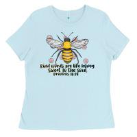 Baby Blue Kinda Words Are Like Honey Sweet To The Soul Ladies Tee - CowhideDigitalArt