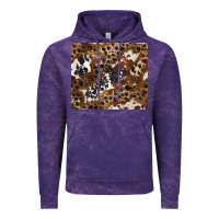 Cloud Purple leopard and cowhides Vintage Hoodie - BarkalooDesign