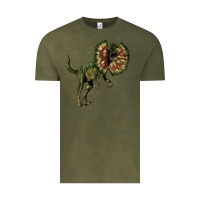 Vintage Olive Dilophosaurus Vintage Tee - LillyAllenDesigns