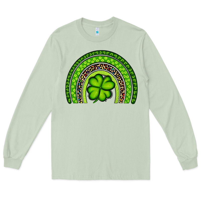 St. Patrick's Day Shamrock Rainbow Long Sleeve Tee by Artiststas | Teevron