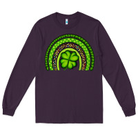 Plum St. Patrick's Day Shamrock Rainbow Long Sleeve Tee - Artiststas
