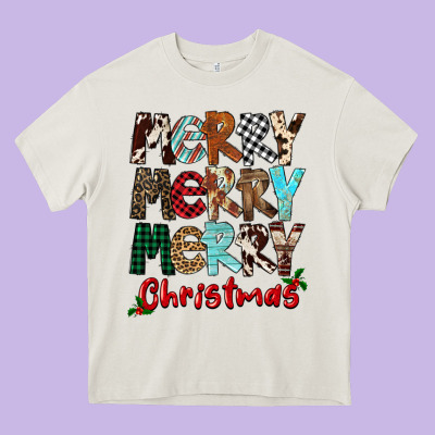 Merry Christmas Heavy Core Tee Designed By Fadigitalartstudio