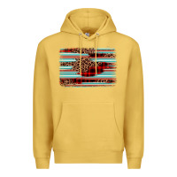Antique Gold leopard serape background Premium Hoodie - BarkalooDesign