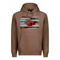 Chestnut leopard serape background Premium Hoodie - BarkalooDesign