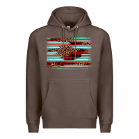 Coffee leopard serape background Premium Hoodie - BarkalooDesign