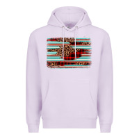 Lilac leopard serape background Premium Hoodie - BarkalooDesign